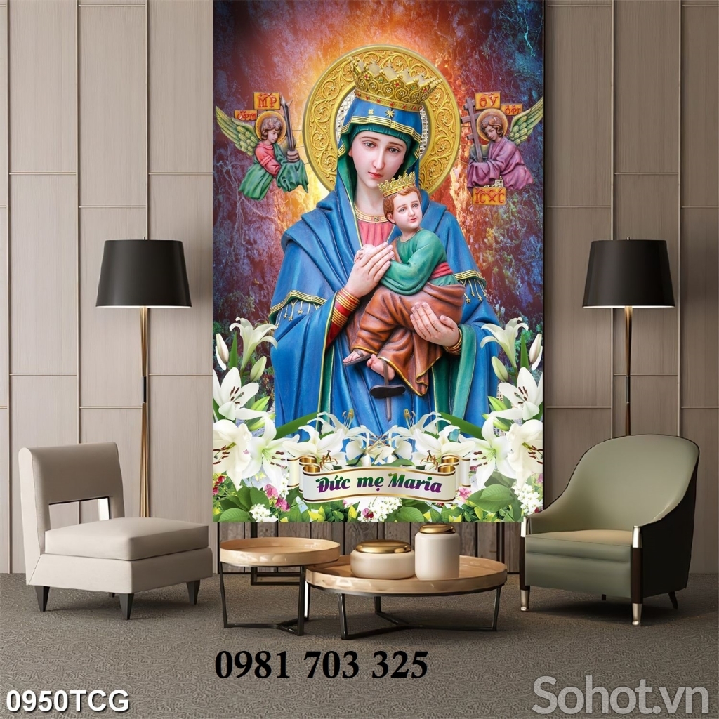 Tranh gạch công giáo trang trí tường
