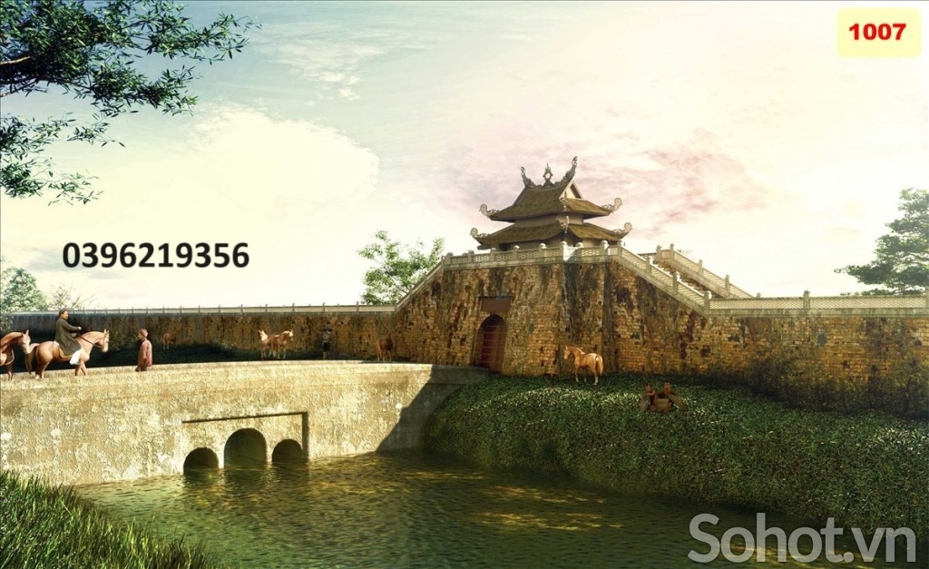 Tranh phong cảnh Hà Nội xưa đẹp trang trí 3D