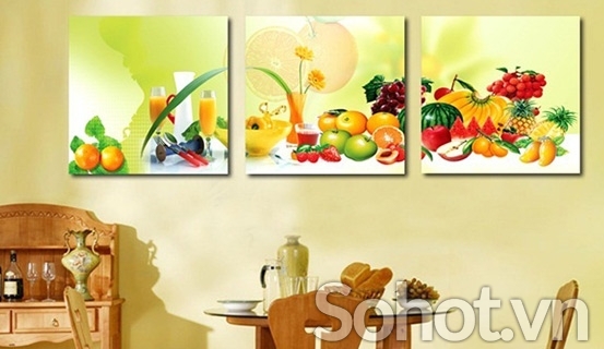 Gạch tranh dán tường phòng ăn