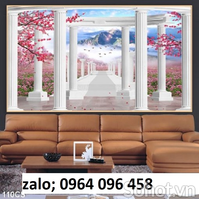 Tranh gạch 3d ốp tường cửa sổ - DXC422