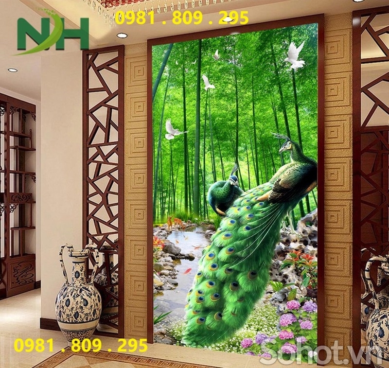 Gạch chim công 3d sứ ngọc