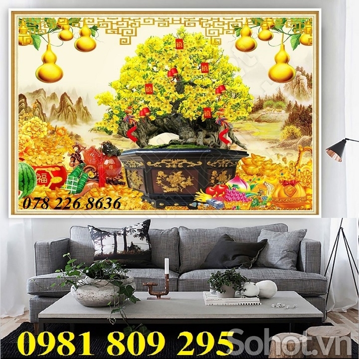 Gạch 3d trang trí hoa mai