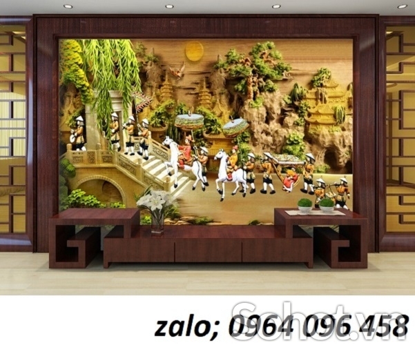 Tranh gạch 3d vinh quy bái tổ - XCV74