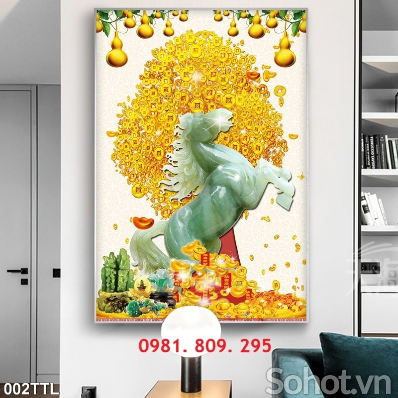 Gạch in tranh phòng khách 3d đẹp