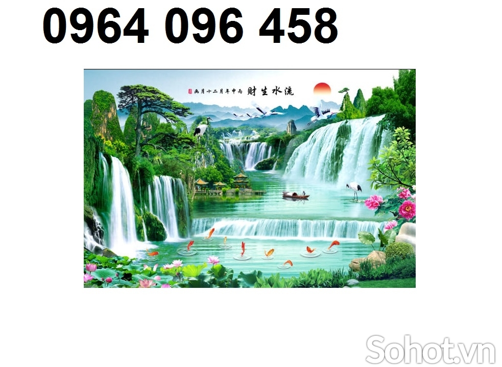 Tranh gạch 3d ốp tường phong cảnh đồng quê - KSXX433