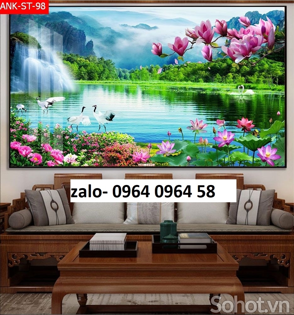 Tranh gạch 3d ốp tường mẫu phong cảnh đồng quê - 699NVC