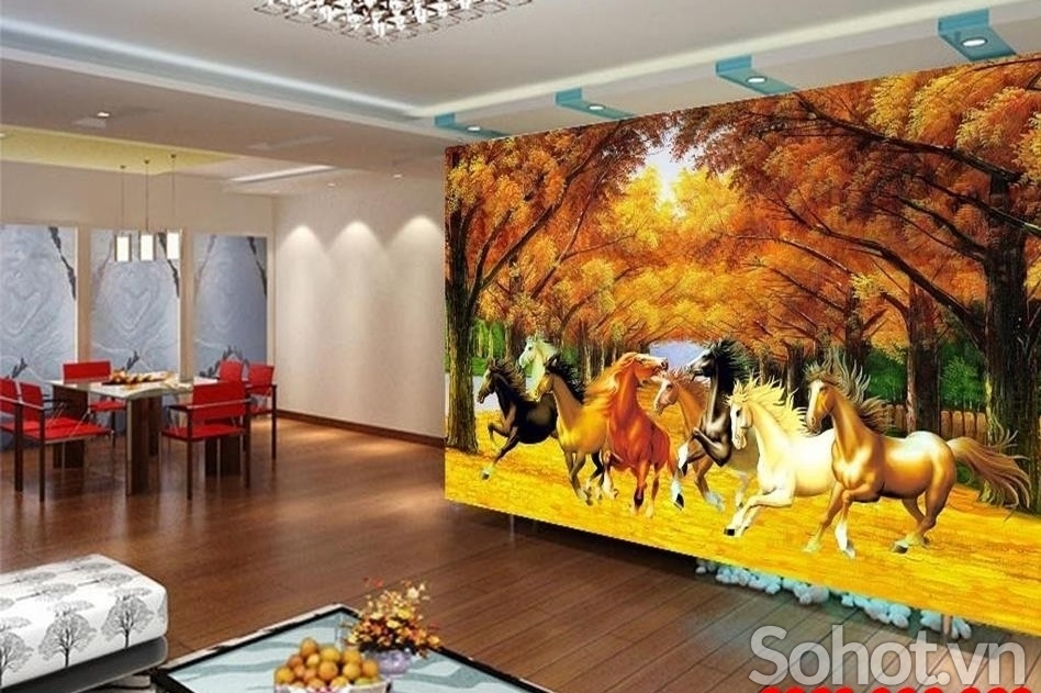 Tranh gạch 3d mã đáo thành công - SMBV4