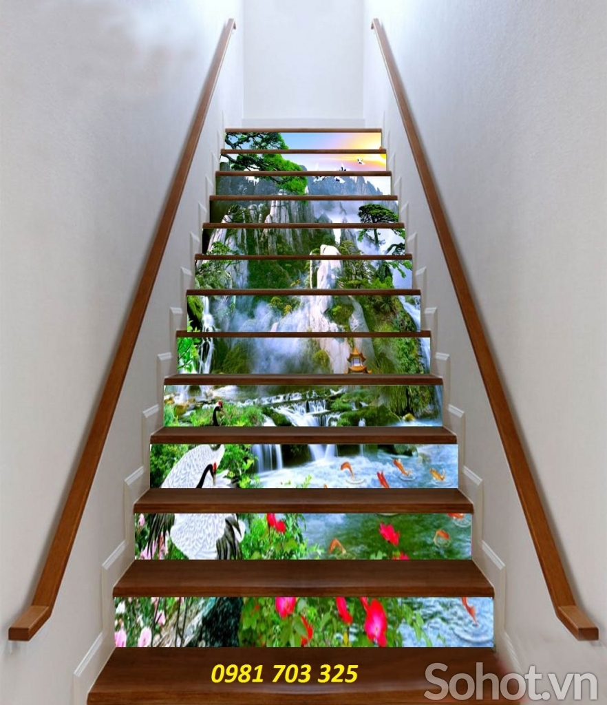 Tranh 3D cầu thang