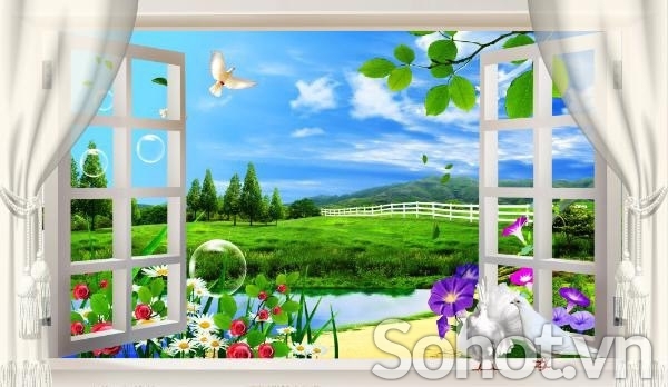 Gạch tranh 3D ốp tường