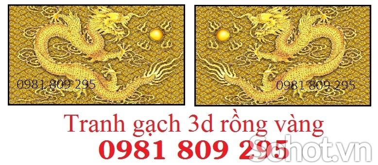tranh rồng 3d phong thủy - gạch tranh 3d FGH76