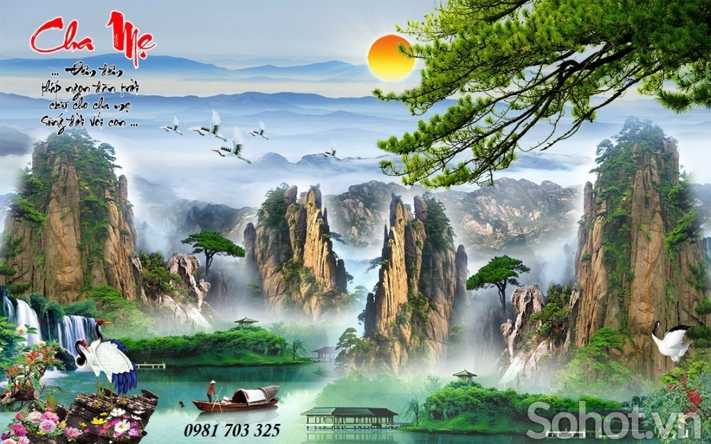Tranh gạch 3D phòng khách