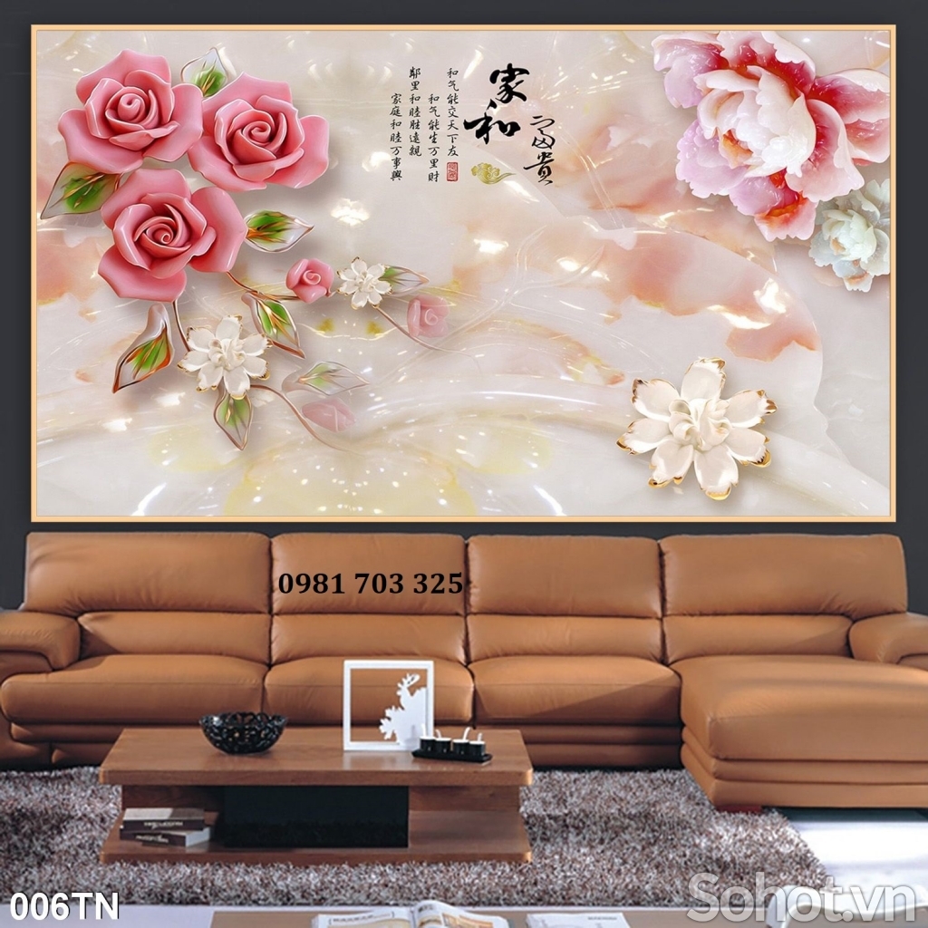 Gạch sứ ngọc 3D đẹp trang trí