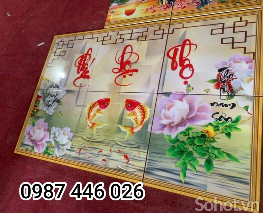 Tranh gạch men Phúc Lộc Thọ HP9722