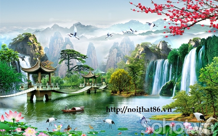 Tranh gạch men phong cảnh đẹp HP9722