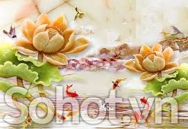 Gạch tranh hoa 3d phòng khách KKMM7