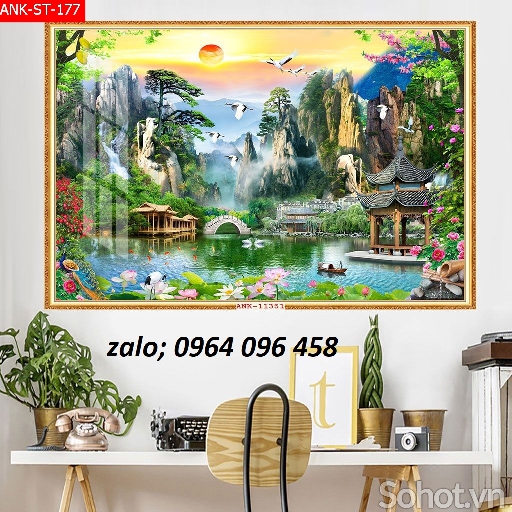 Tranh gạch 3d sơn thủy hữu tình - NMMM95