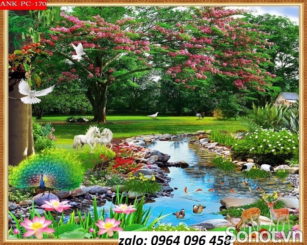 Tranh gạch 3d ốp tường phong cảnh thiên nhiên - MXVC321