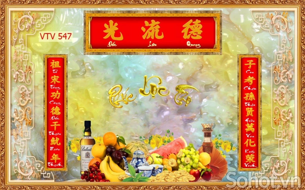 Gạch tranh 3D - gạch tranh phòng thờ
