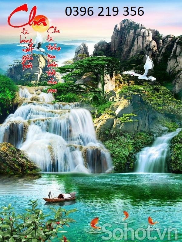Tranh gạch ốp lát phong cảnh trang trí 3d