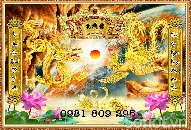 Gạch tranh rồng phượng