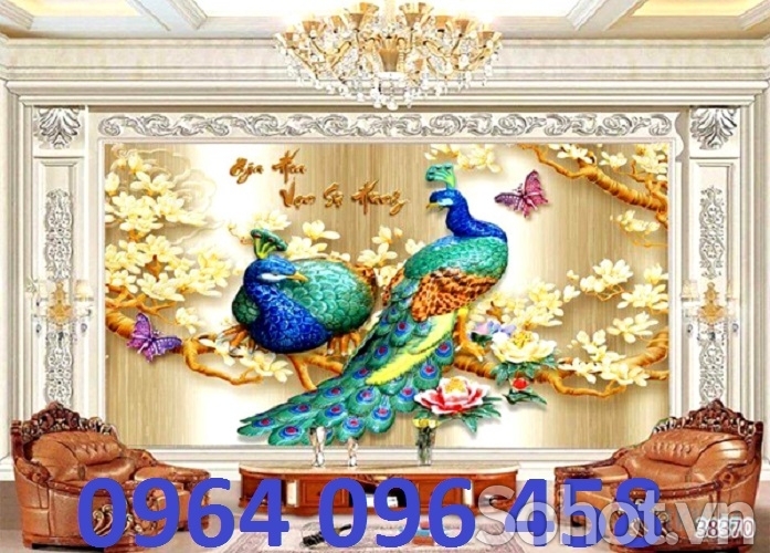 tranh gạch 3d giả ngọc - HD33