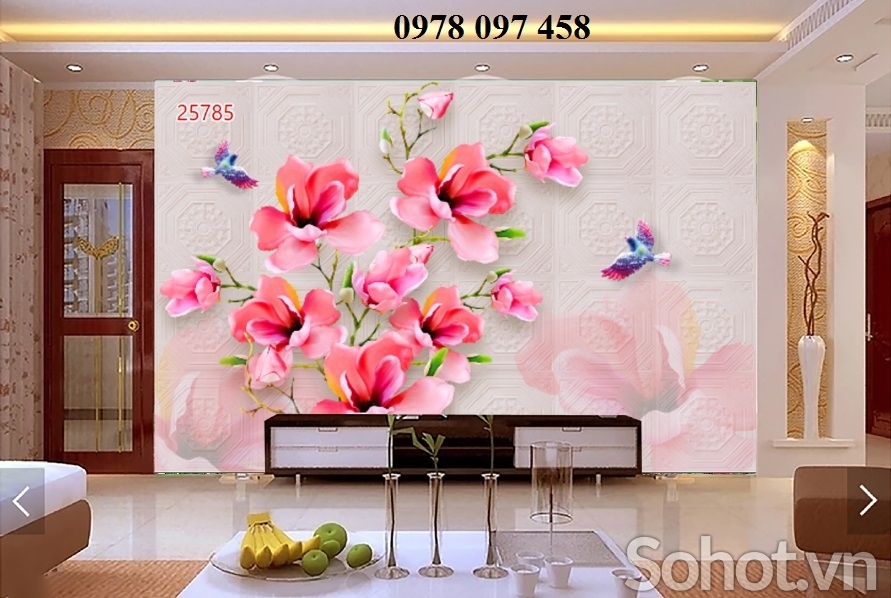 Tranh hoa 3D - tranh gạch