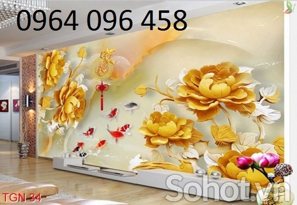 Tranh gạch 3d dán tường sứ ngọc - 66SM
