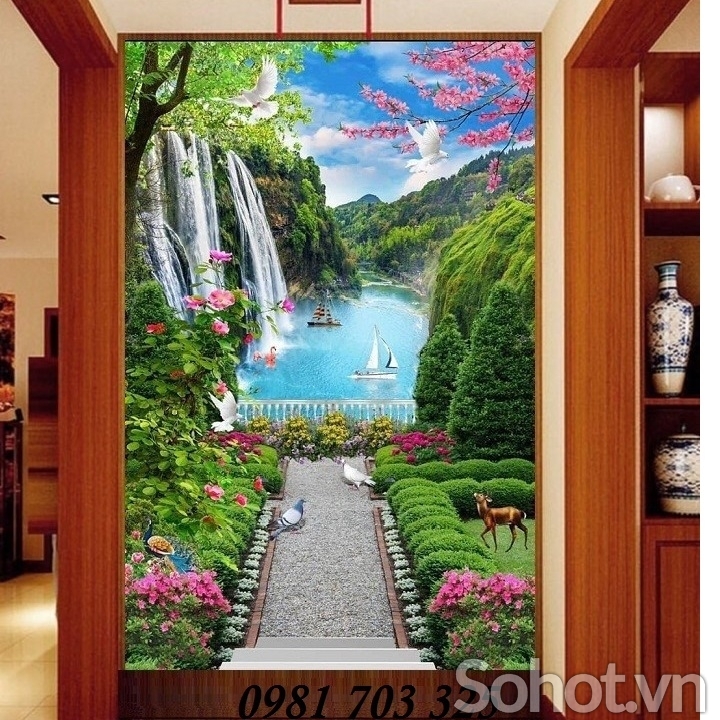 Tranh gạch men khổ đứng