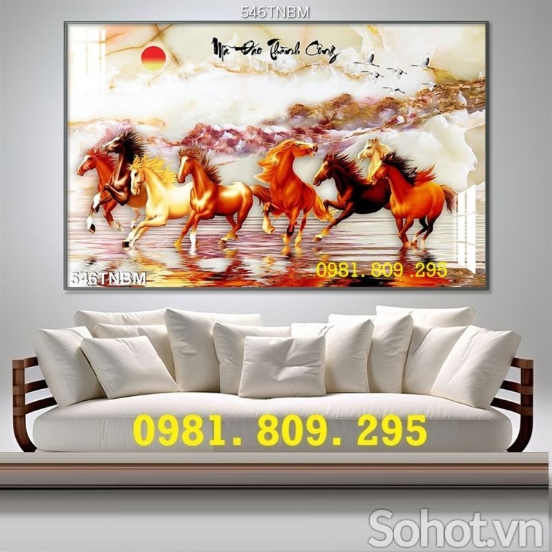 Tranh 3d , gạch 3d cao cấp ngựa cao cấp HD292
