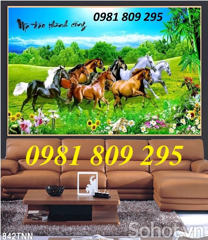 tranh gạch bát mã 3d