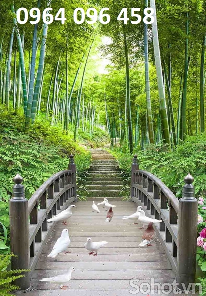 Tranh tre trúc - tranh gạch 3d tre trúc - DXC67