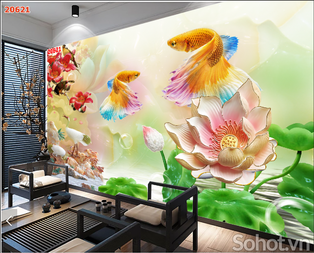 Tranh gạch  phòng khách - tranh gạch