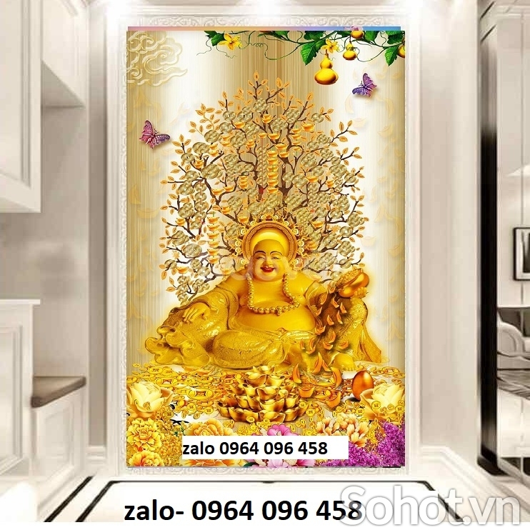 Tranh gạch 3d cây tiền vàng - CVB89