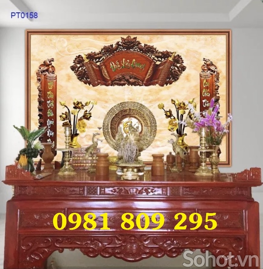 Tranh ốp phòng thờ 3d , gạch trang trí 3d
