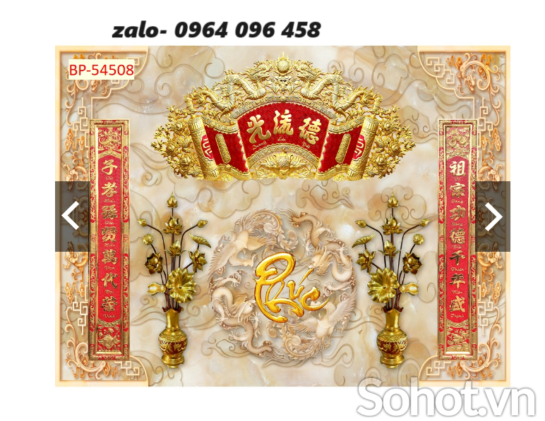 Tranh gạch 3d ốp tường phòng thờ - GH06