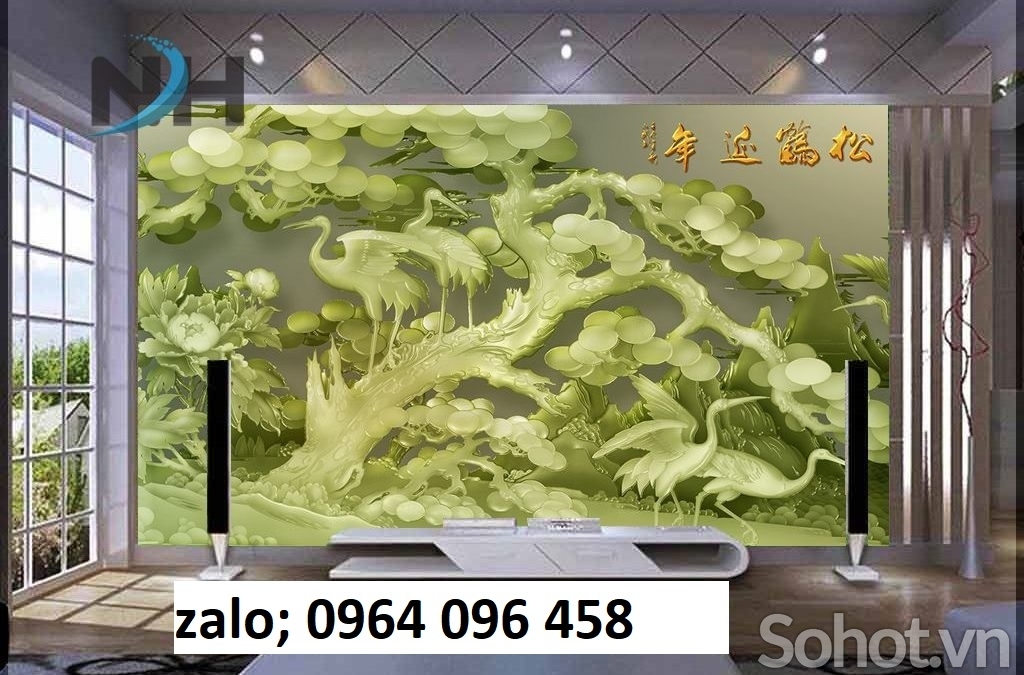 Gạch tranh 3d phòng khách - MNN05