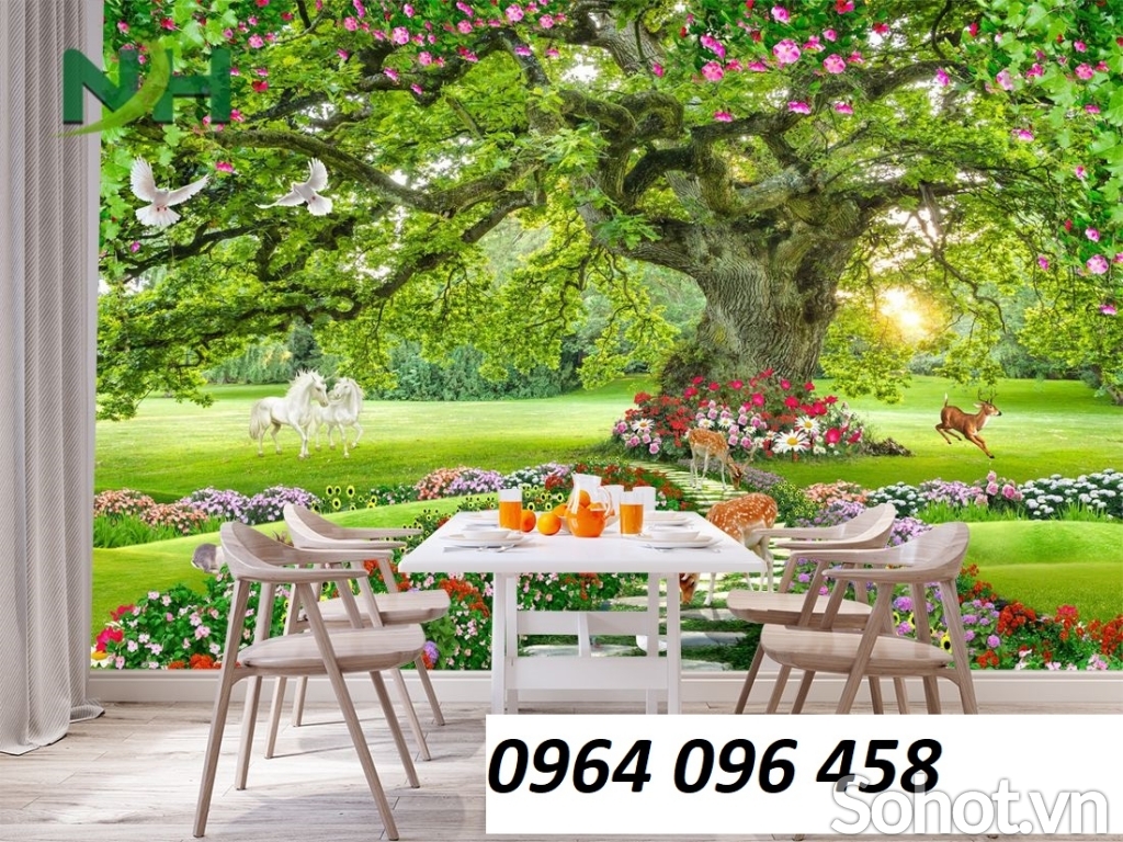 Mẫu tranh gạch 3d ốp tường phòng khác đẹp