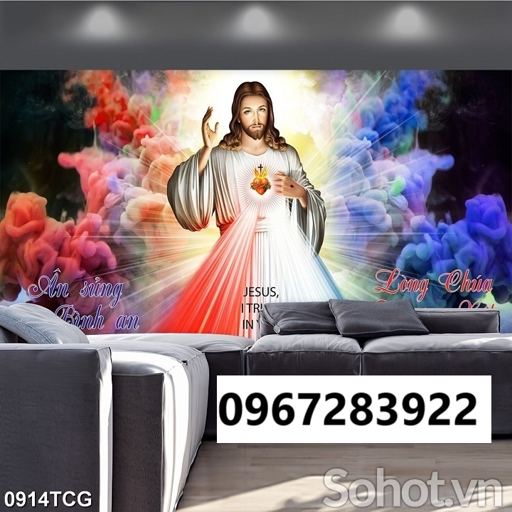 Gạch tranh 3D công giáo