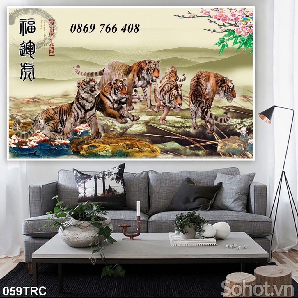 Tranh hổ 3D-gạch tranh 3D