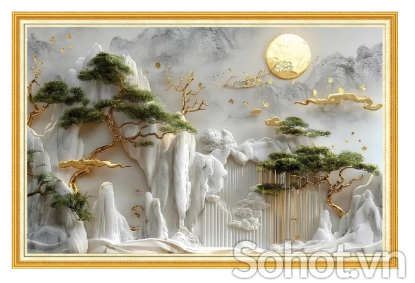 Tranh gạch trang trí phòng khách 3d - XXC53