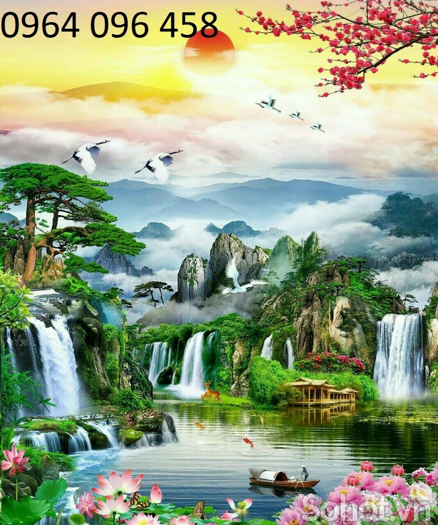 Tranh gạch 3d ốp tường phong cảnh đẹp - 322XD