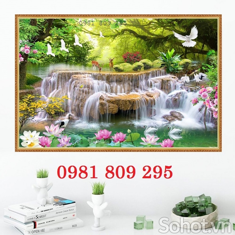 Gạch tranh 3d- tranh gạch phòng khách