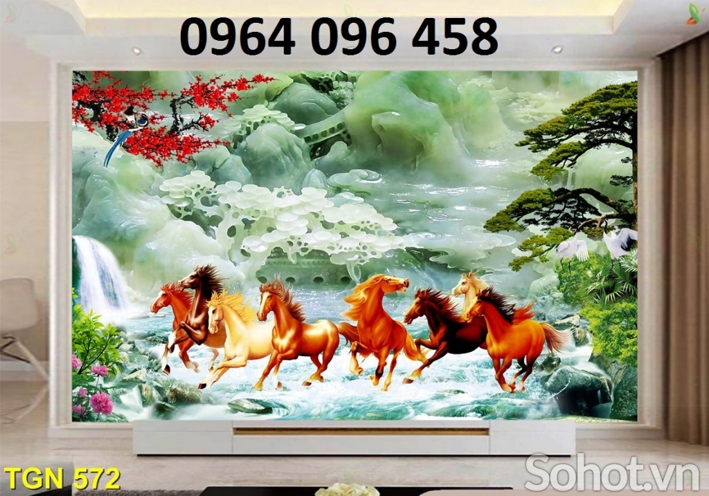 tranh ngựa 3d phong thủy
