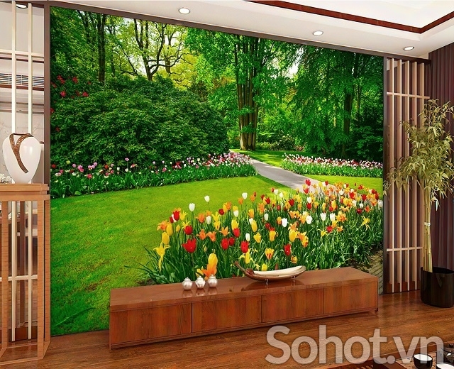Tranh gạch phong cảnh đồng quê 3d - 2DCV54