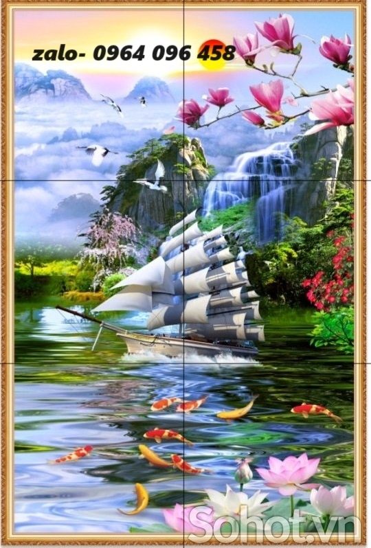 Tranh gạch 3d thuận buồm xuôi gió - XBCC74