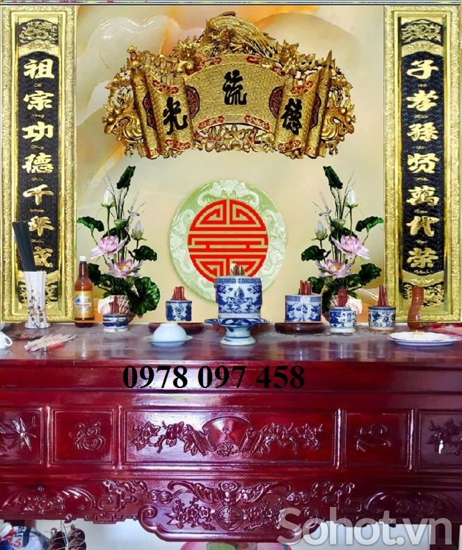 Tranh gạch ốp phòng thờ