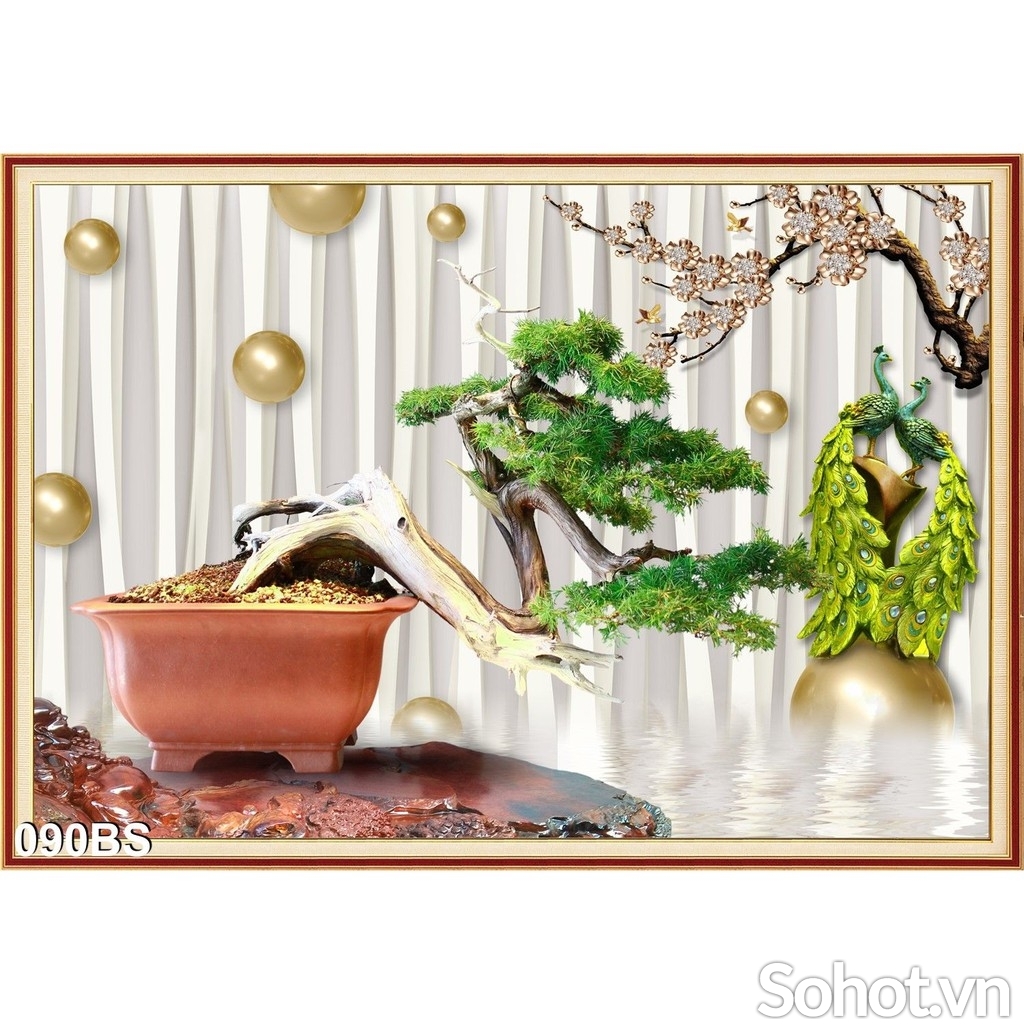 Tranh gạch 3d ốp tường tranh cây cảnh - SXX33