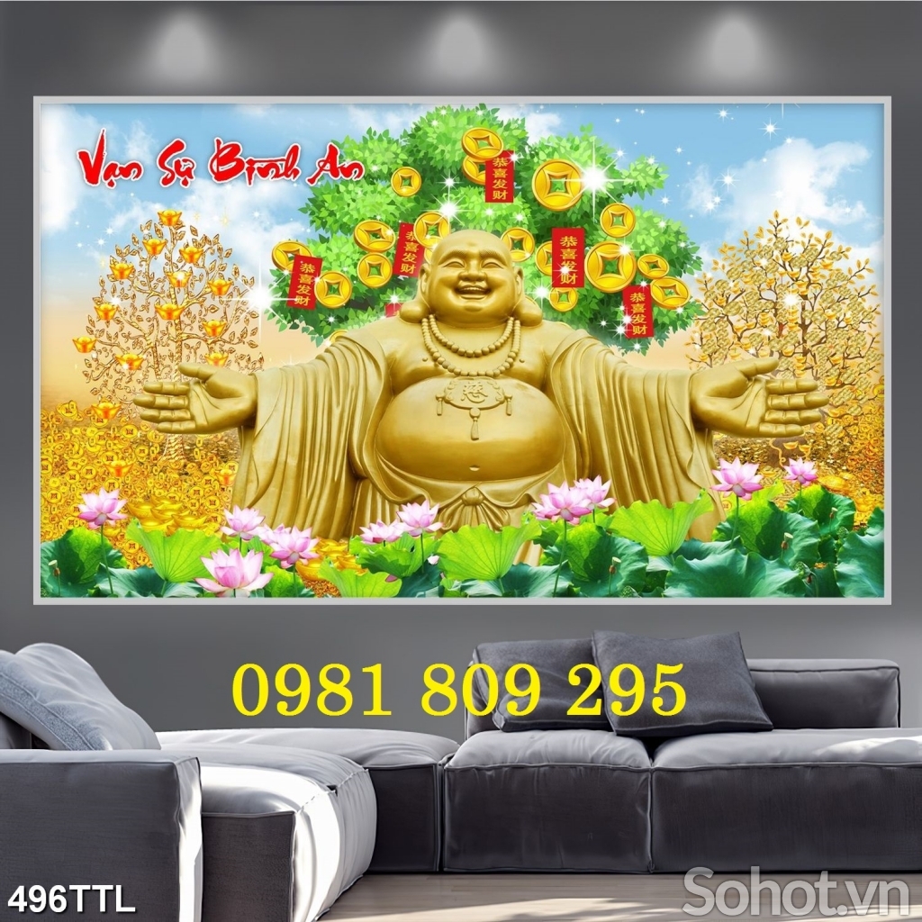 Tranh 3d thần tài , gạch tranh ốp tường Hn9393