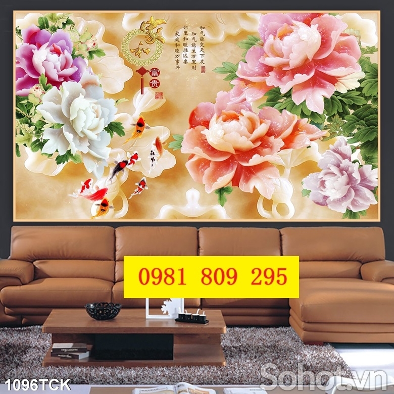 Gạch trang trí , gạch 3d sứ ngọc mẫu đơn