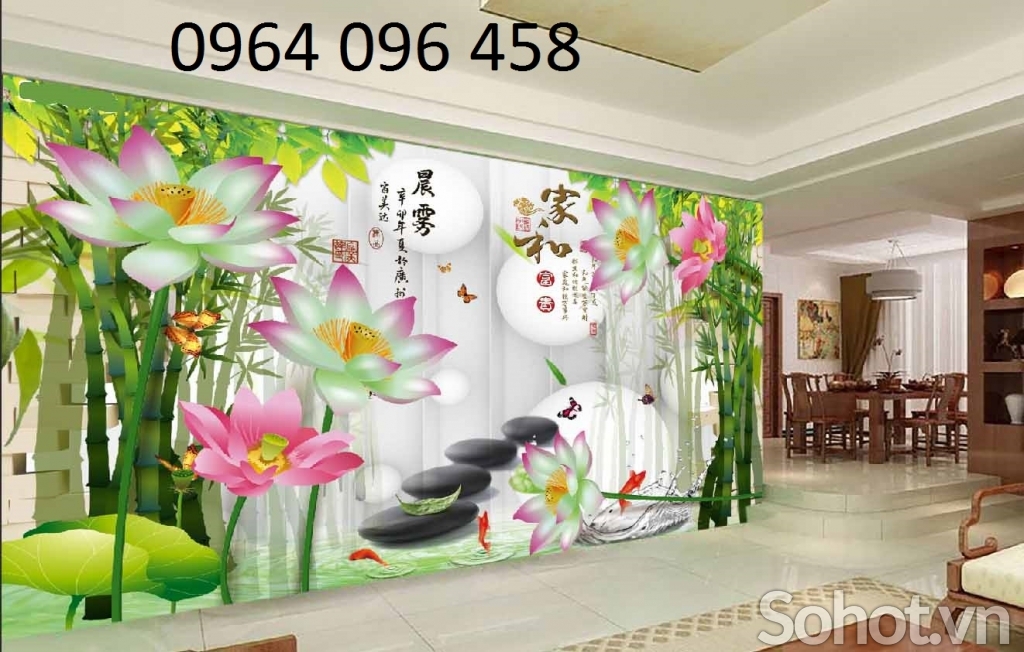 Tranh gạch 3d cá koi - 23XCCC